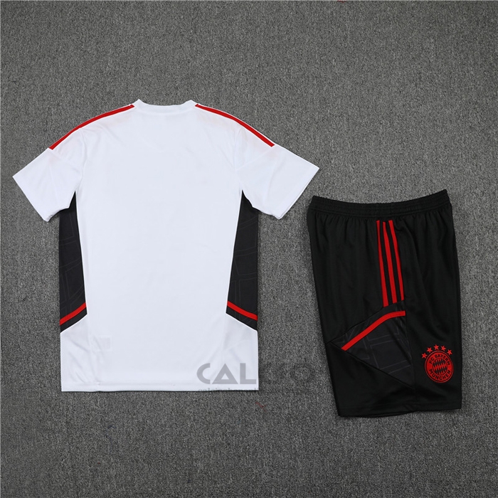 Tuta da Track Bayern Monaco Manica Corta 2022-2023 Bianco - Pantaloncini